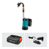 Gardena Akumulatorowa pompa do beczki 2000/2 18 V P4A – zestaw
