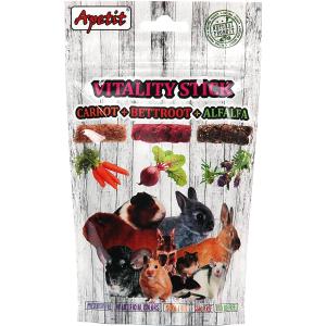 Apetit pałeczki dla gryzoni z marchewką, burakiem i lucerną Vitality Stick 120 g